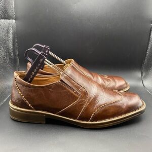 Josef Seibel European Comfort Shoe Men’s Brown Leather Slip-On Loafer Size 41